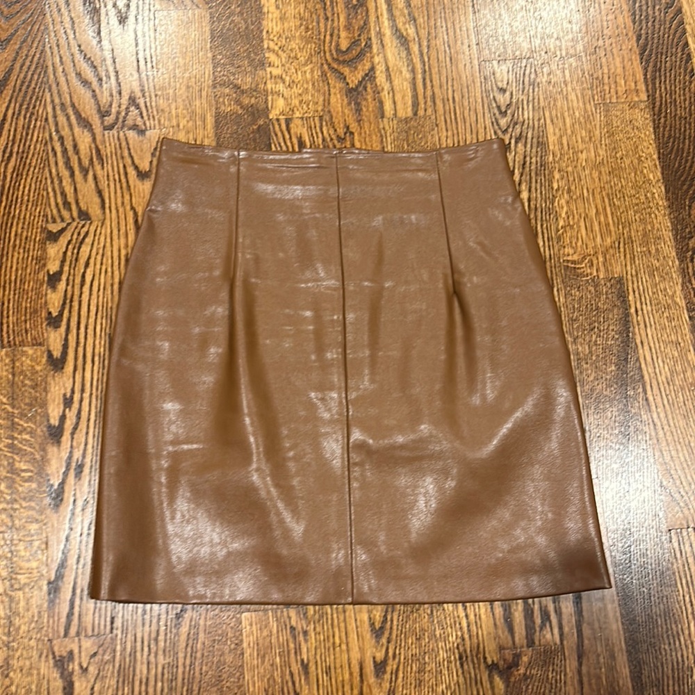 Faux leather skirt